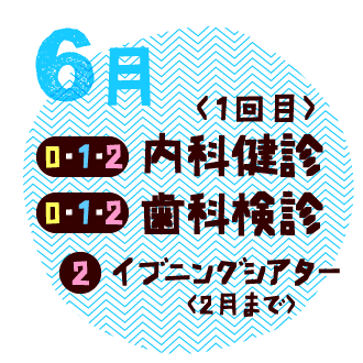 6月　内科検診・歯科検診など